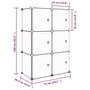 Voir la diapositive 6 : VIDAXL Armoire de rangement pour enfants avec 6 cubes Rose PP