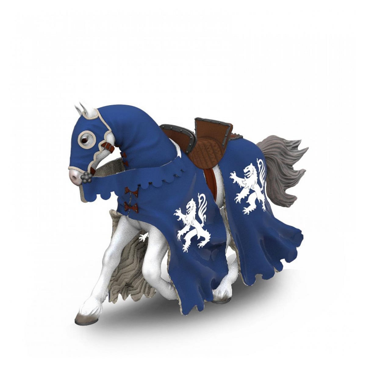 Papo 39759 Cheval du chevalier lion a la lance