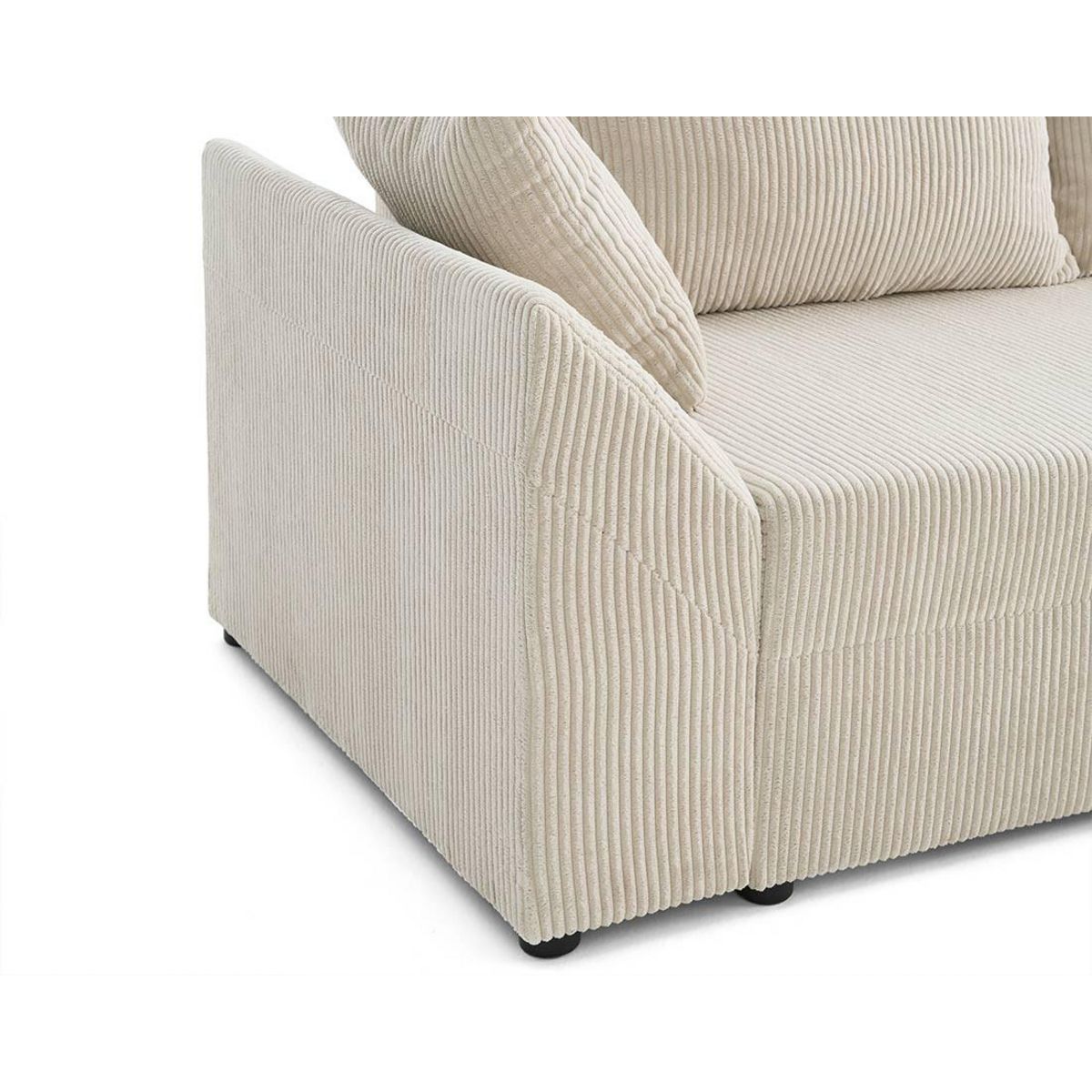 BEST MOBILIER Mike - canapé d'angle réversible - 4 places - convertible avec coffre - en velours côtelé