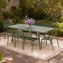 Voir la diapositive 2 : CONCEPT USINE Ensemble table de jardin 200 cm et 8 chaises vert BERGAME