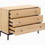 Voir la diapositive 4 : HOMIFAB Commode 3 tiroirs effet bois 105 cm - Talia