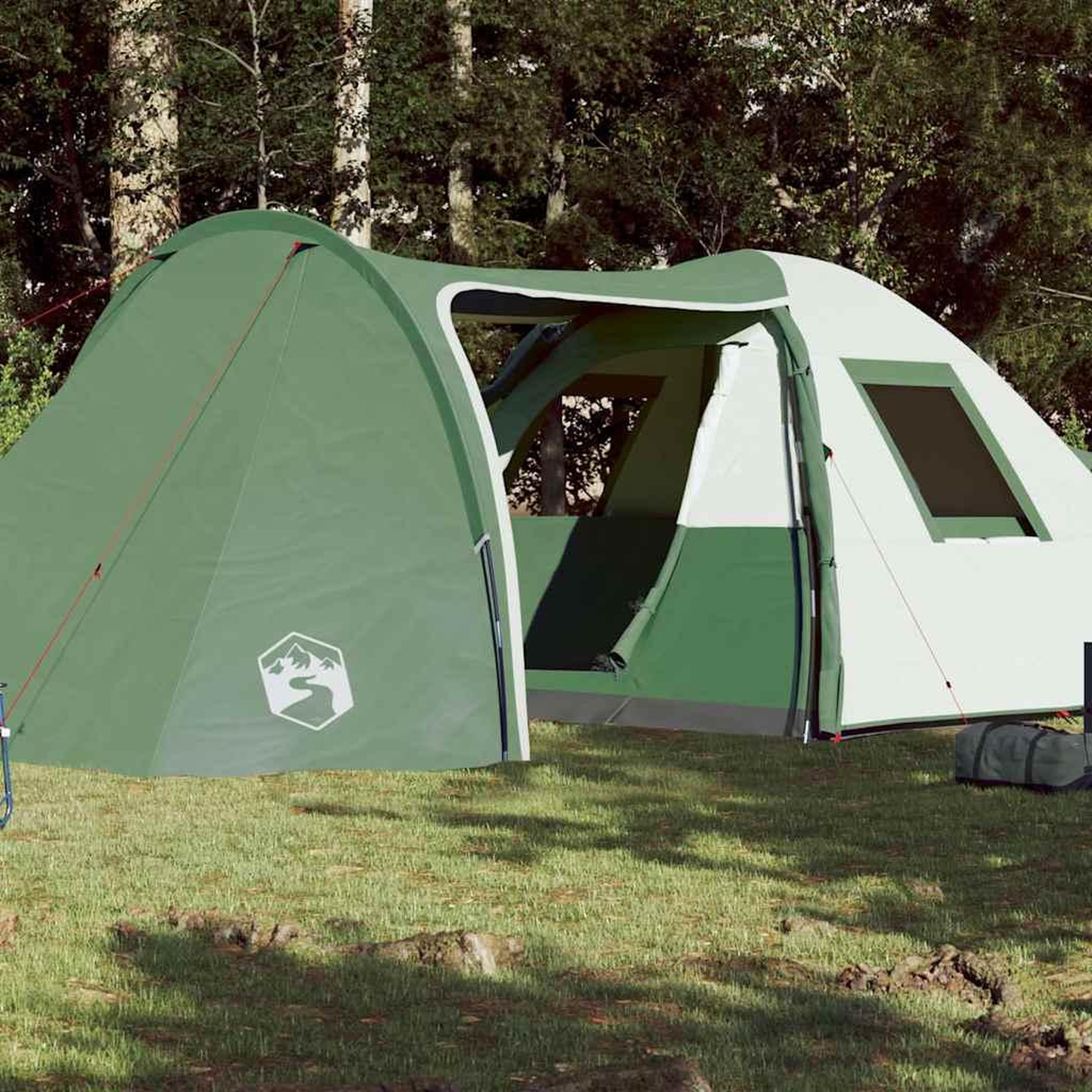VIDAXL Tente familiale a dome 6 personnes vert impermeable