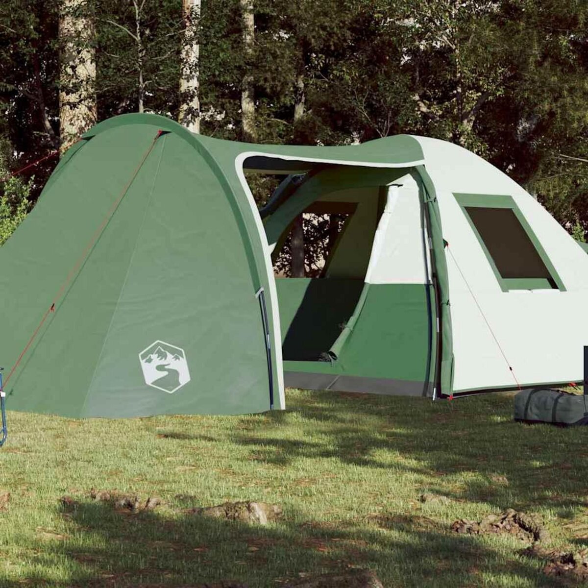 VIDAXL Tente familiale a dome 6 personnes vert impermeable