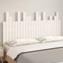 Voir la diapositive 3 : VIDAXL Tete de lit murale Blanc 146,5x3x80 cm Bois massif de pin