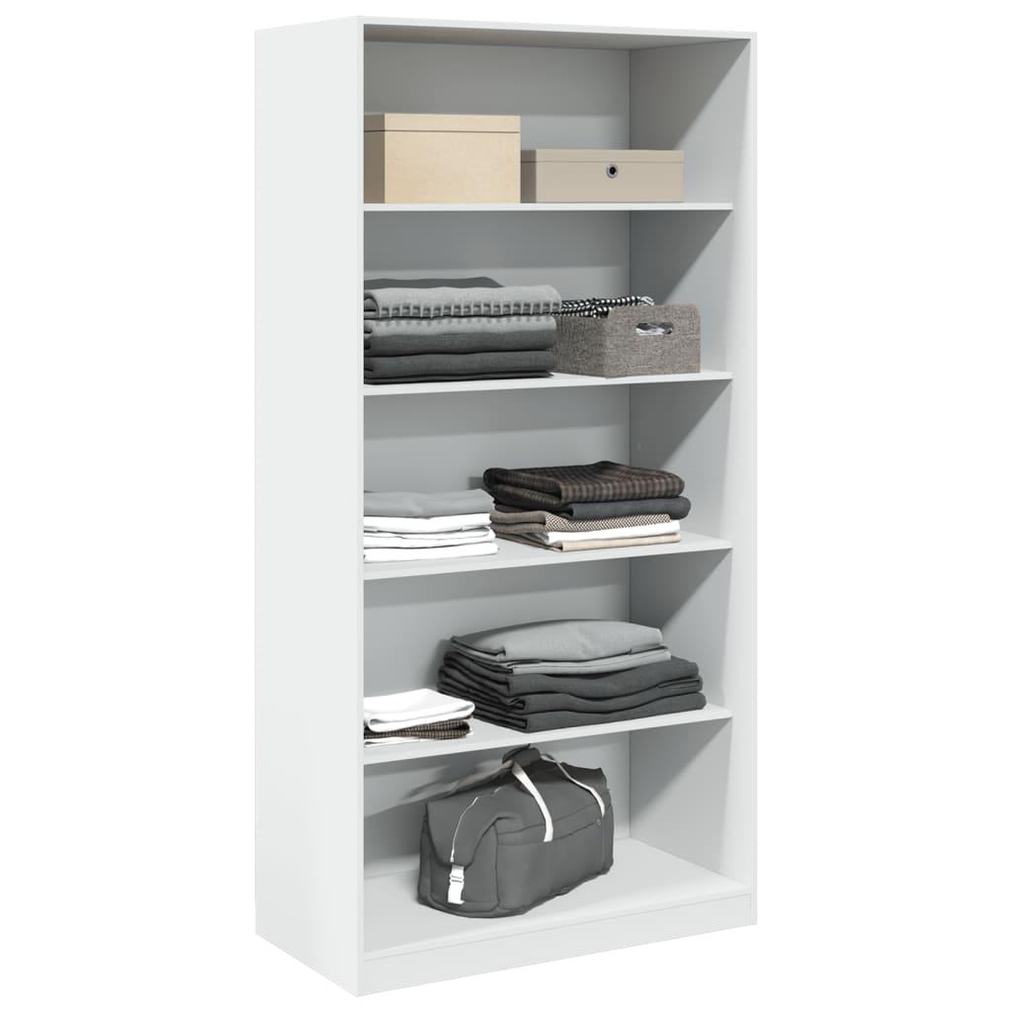 Voir la diapositive 3 : VIDAXL Garde-robe Blanc 100x50x200 cm Bois d'ingenierie