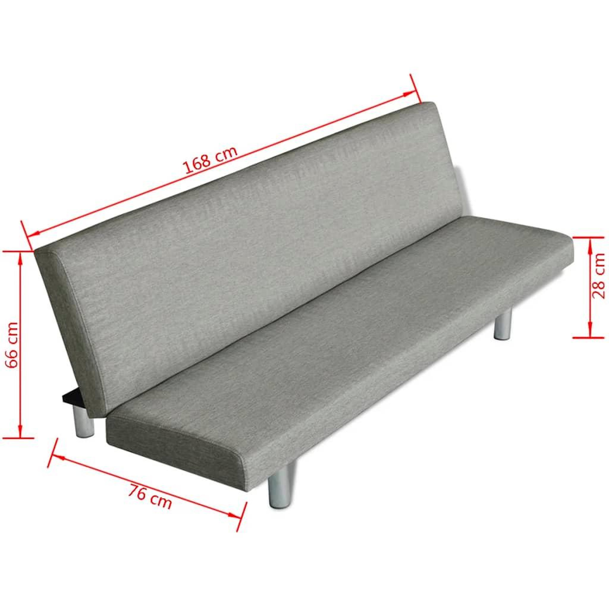 Voir la diapositive 6 : VIDAXL Canape-lit Gris Polyester