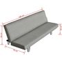 Voir la diapositive 6 : VIDAXL Canape-lit Gris Polyester