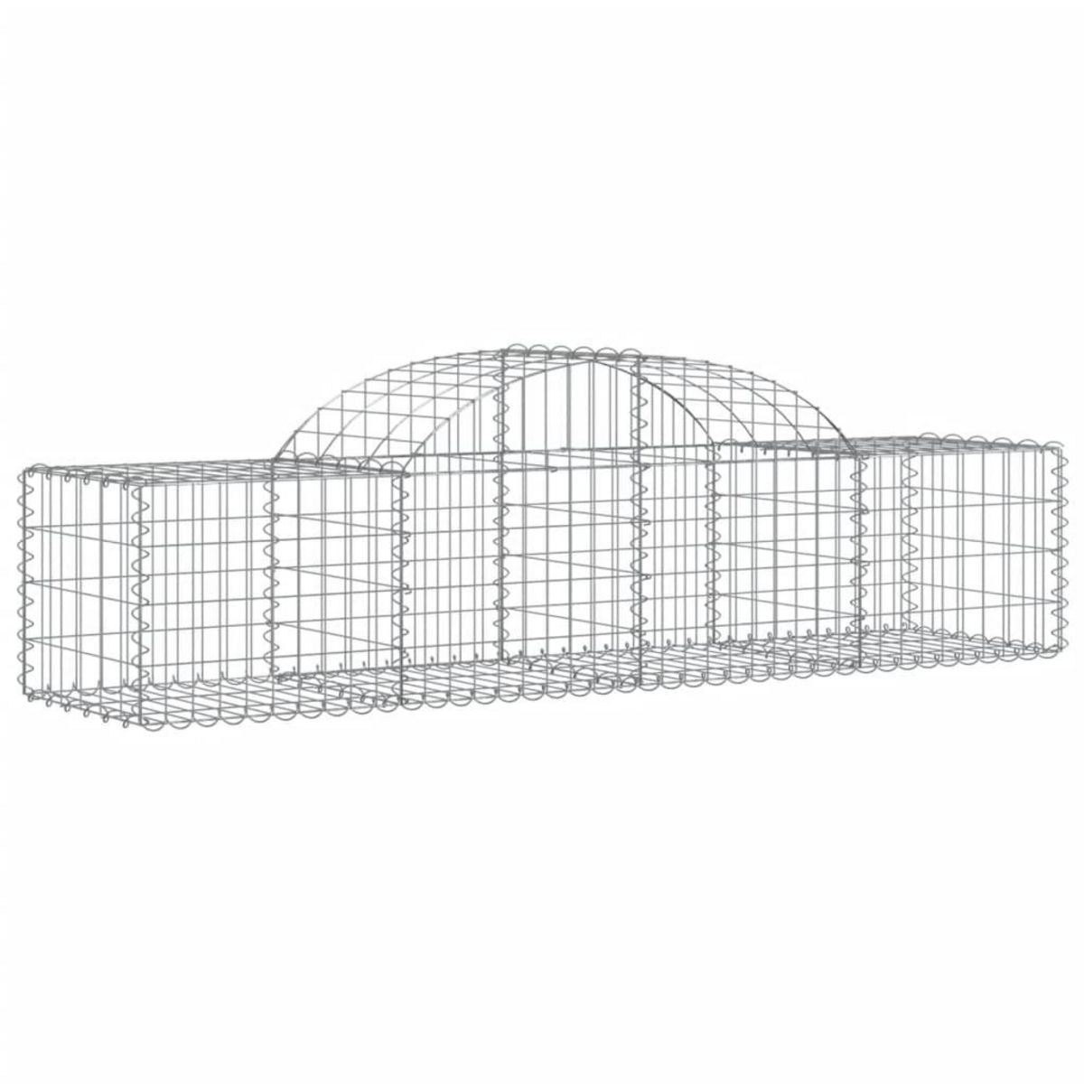 VIDAXL Paniers a gabions arques 4 pcs 200x50x40/60 cm fer galvanise
