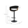 Voir la diapositive 4 : Rendez vous déco Chaise de bar réglable et pivotante 59/81 cm en cuir synthétique noir-Basile