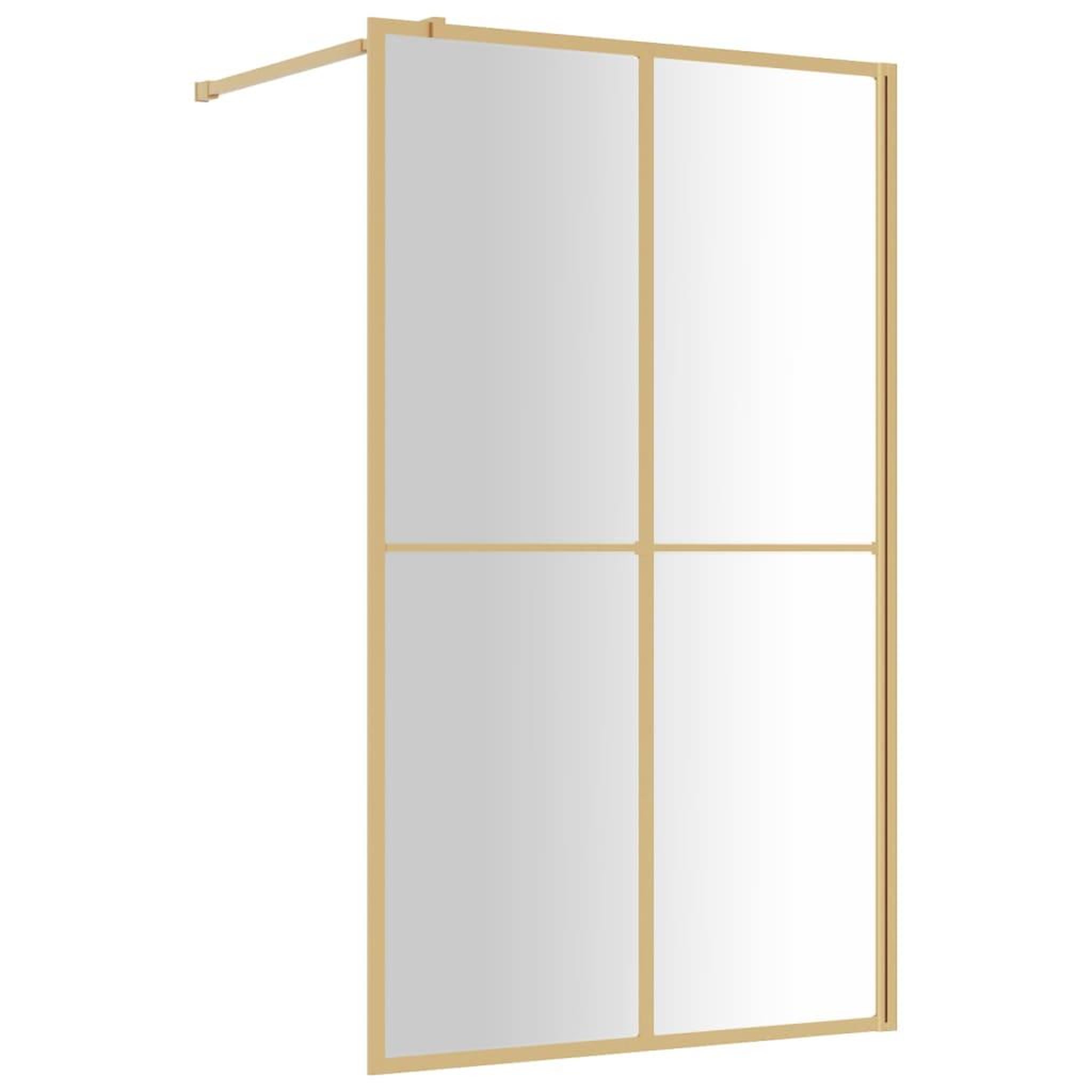 Voir la diapositive 2 : VIDAXL Paroi de douche avec verre ESG transparent dore 118x195 cm