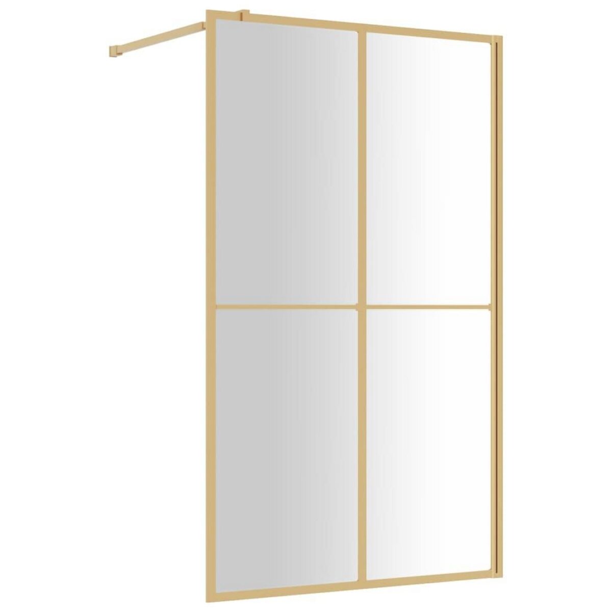 VIDAXL Paroi de douche avec verre ESG transparent dore 118x195 cm