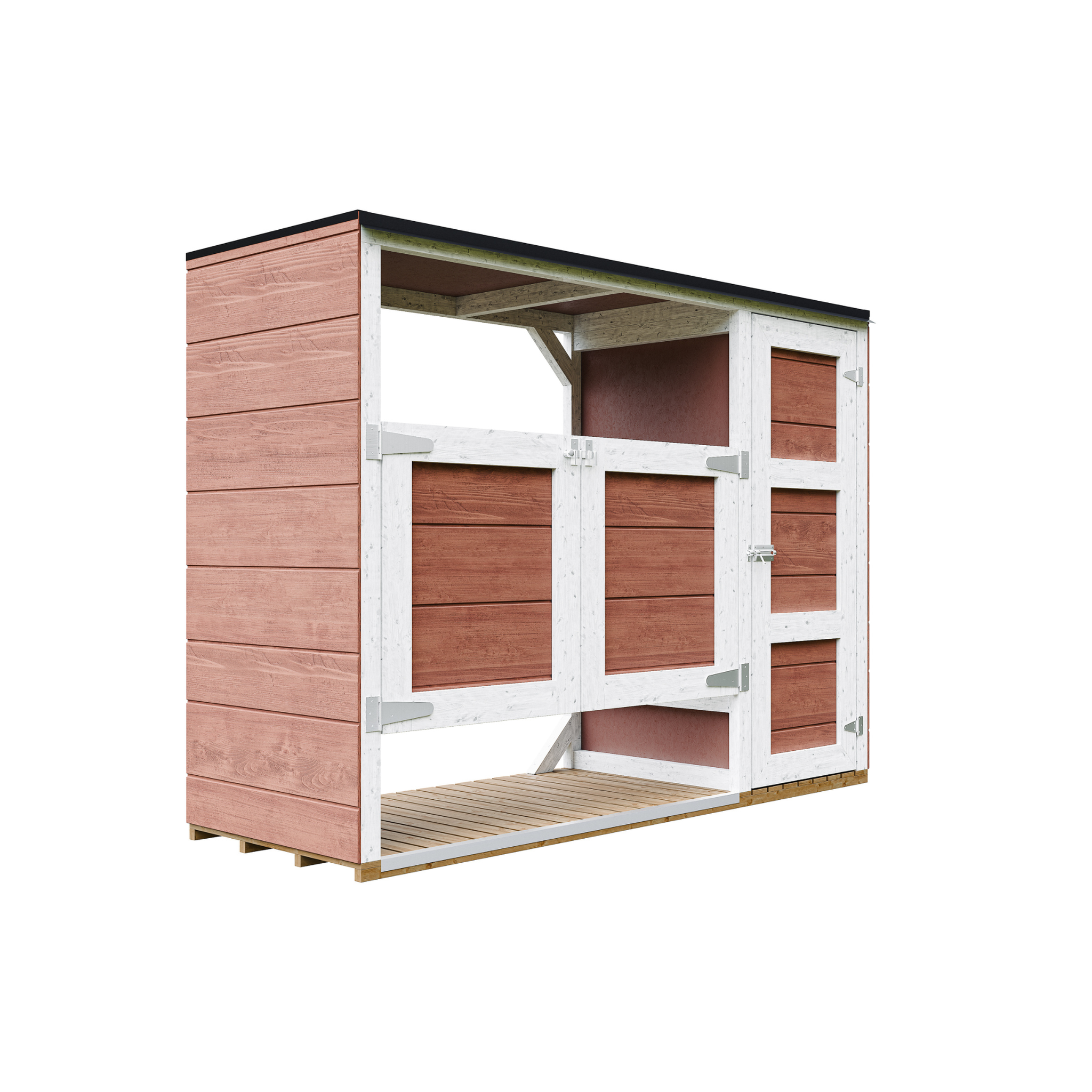 Voir la diapositive 3 : TIMBELA Abri de jardin pour poubelles, Cache poubelle extérieur 2x240L M981A