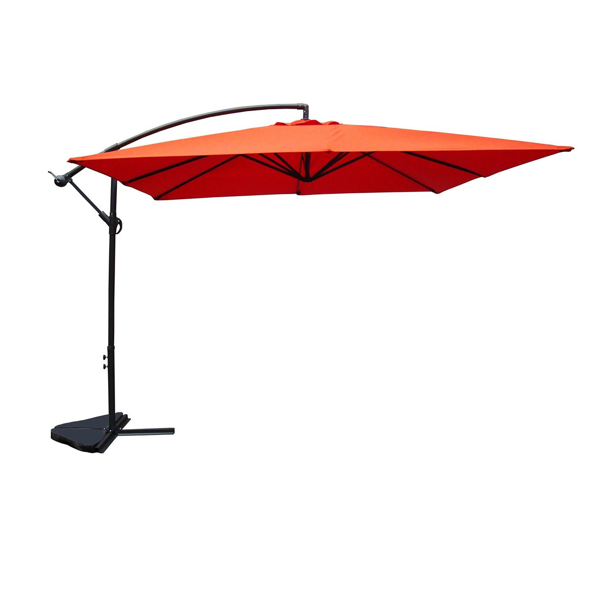 CONCEPT USINE Parasol terracotta déporté carré 3 x 3 m solenzara
