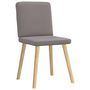 Voir la diapositive 3 : VIDAXL Chaises a manger lot de 6 taupe tissu