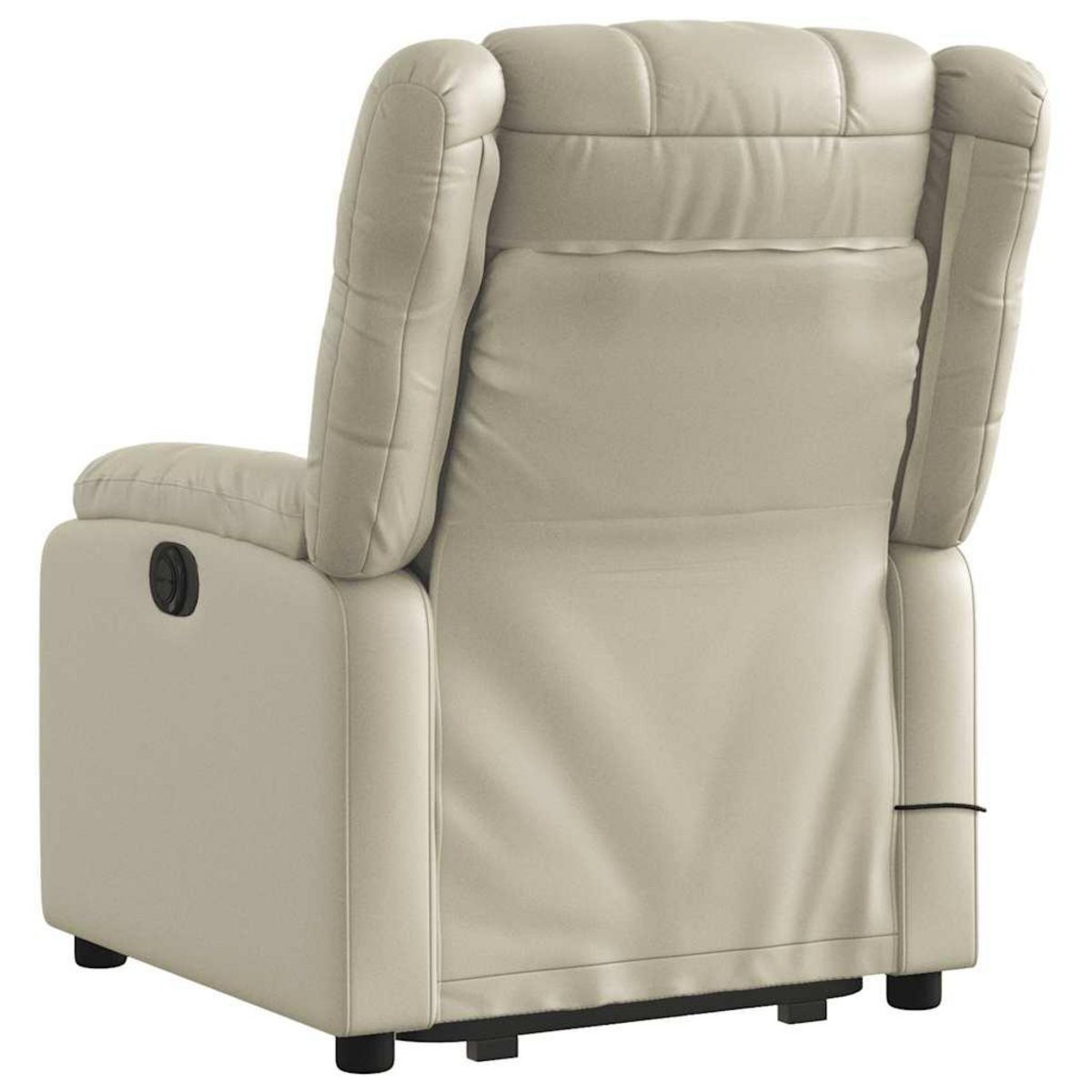 VIDAXL Fauteuil inclinable de massage electrique creme similicuir