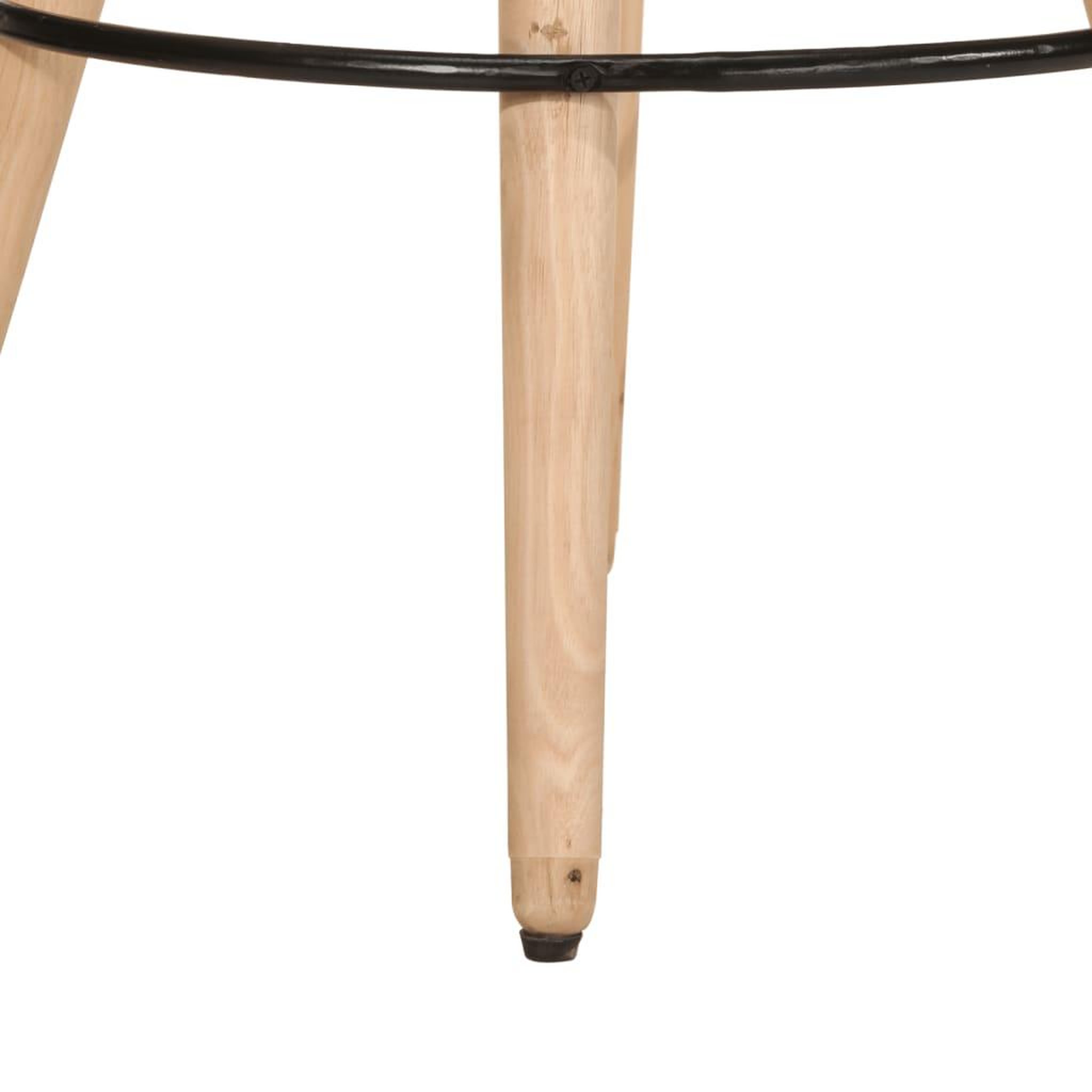Voir la diapositive 4 : VIDAXL Tabourets de bar lot de 2 cuir veritable et bois de manguier