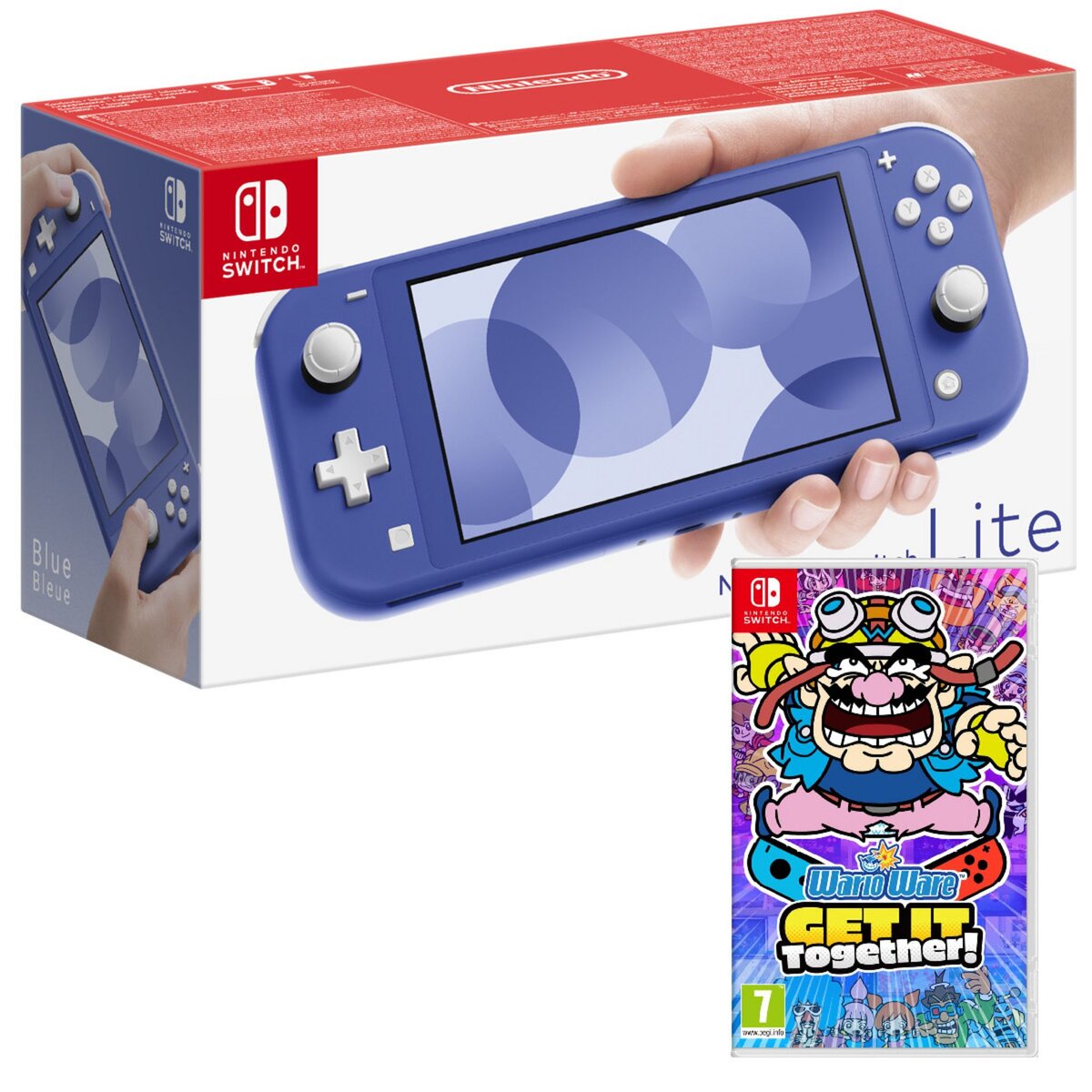 NINTENDO Console Nintendo Switch Lite Bleue + Warioware Nintendo Switch