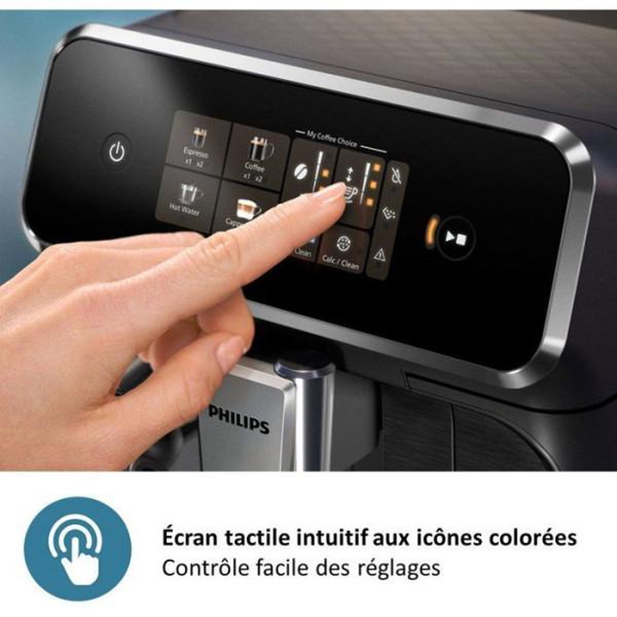 Voir la diapositive 6 : Philips Expresso broyeur ep2339/10 cafetière à grain lattego série 2300, 4 boissons, silentbrew, noir