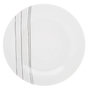 Voir la diapositive 1 : SECRET DE GOURMET Lot de 6 Assiettes Plates  Lignes  27cm Blanc