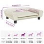 Voir la diapositive 6 : VIDAXL Lit pour chien creme 70x48x22 cm velours