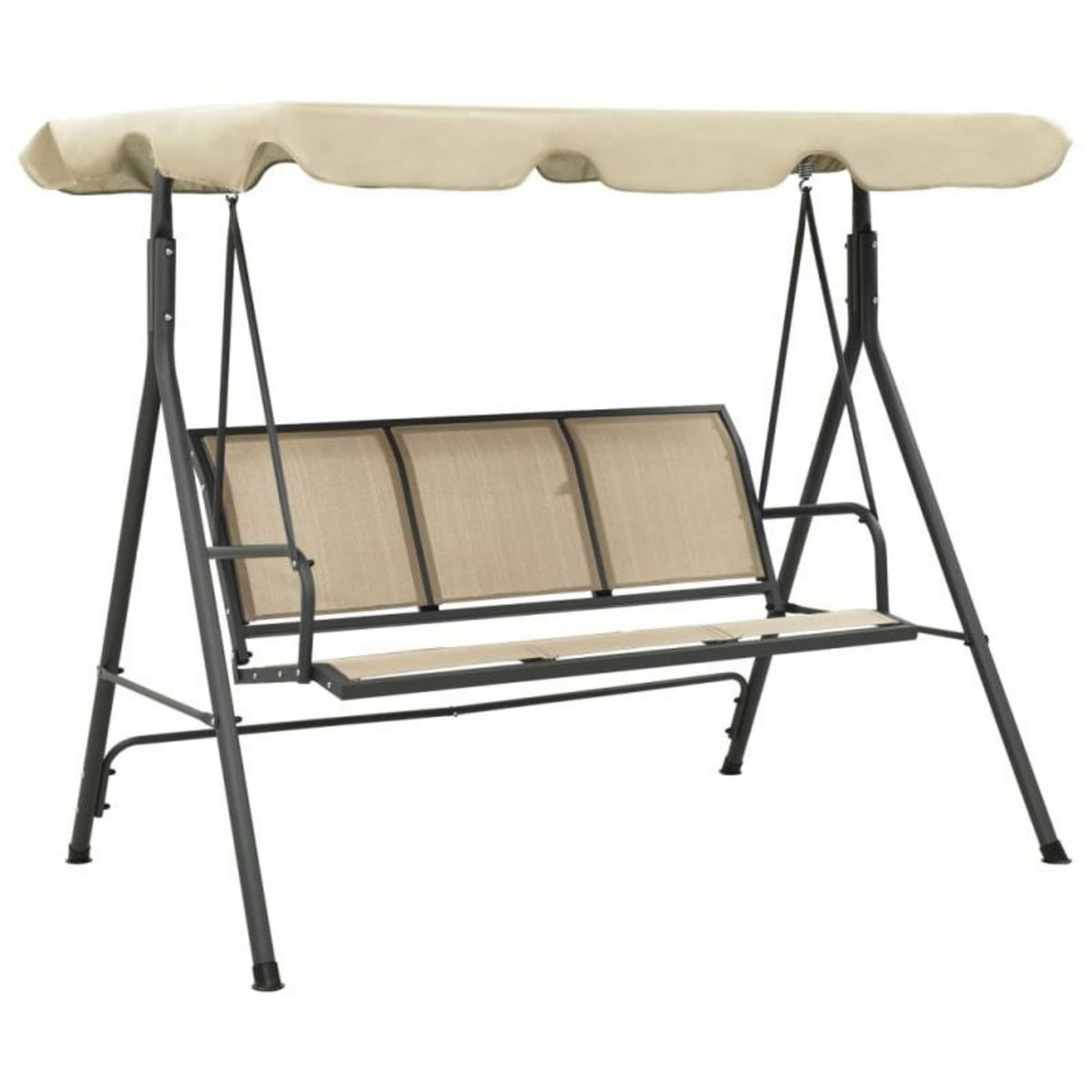 VIDAXL Balancelle de jardin avec baldaquin Anthracite et sable