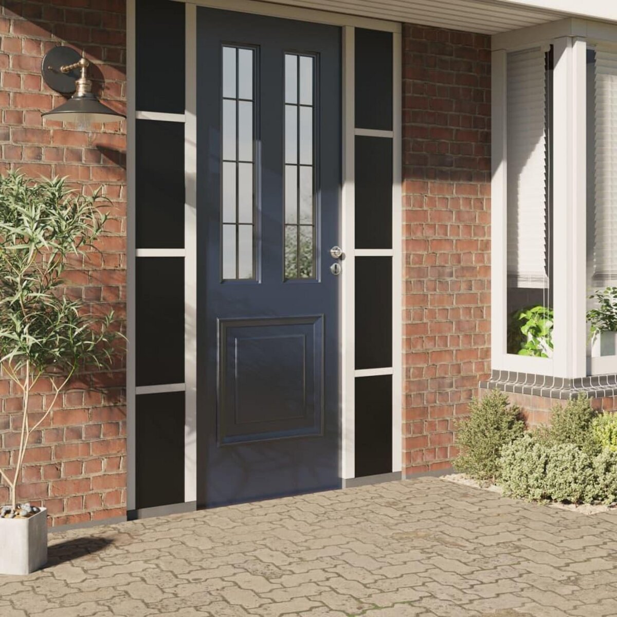 VIDAXL Film de fenetre statique depoli noir 90x1000 cm PVC