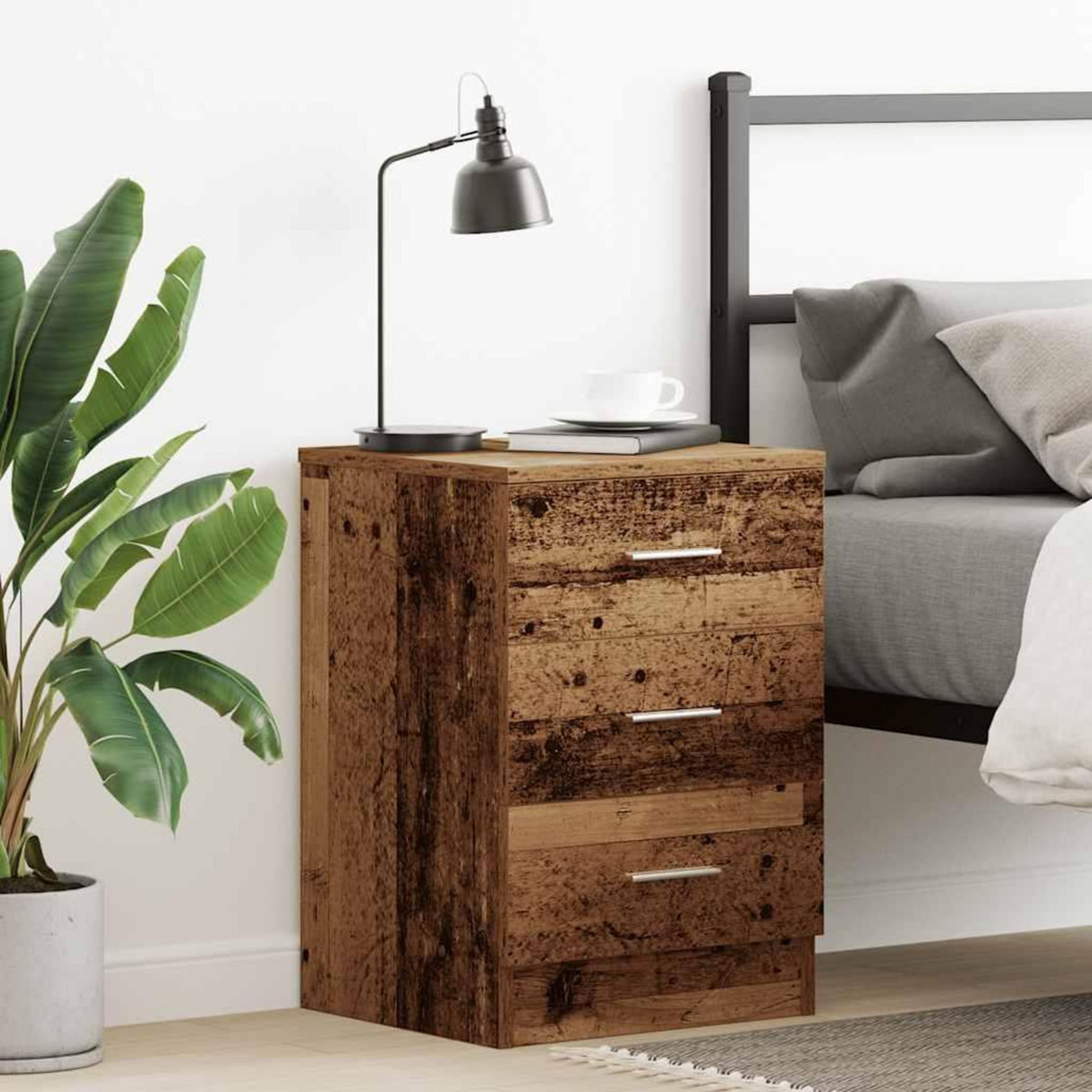 VIDAXL Table de chevet vieux bois 38x35x55 cm bois d'ingenierie