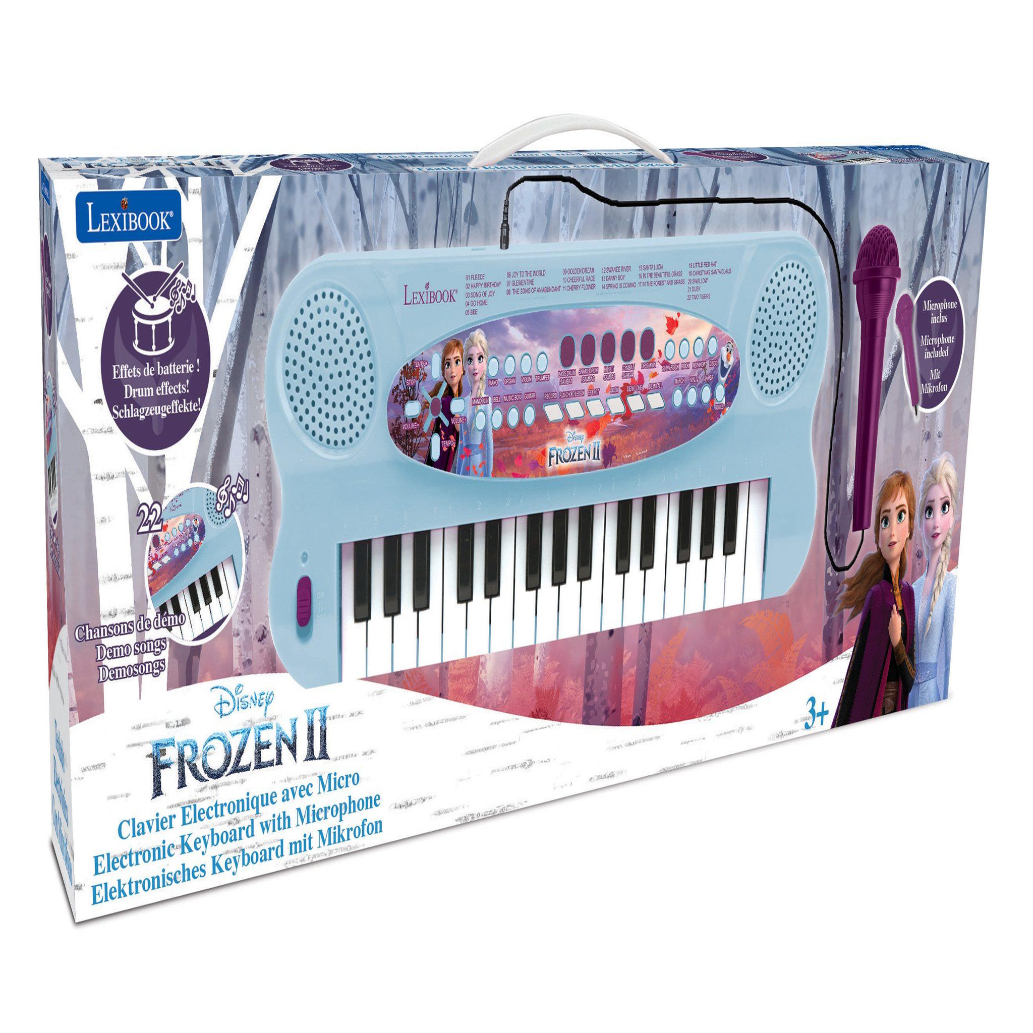 Voir la diapositive 3 : Lexibook Clavier Électronique Musical avec Micro Reine des Neiges