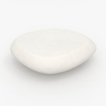 Rendez vous déco Table basse ovale blanche en fibre d'argile effet béton 105 cm-Maui