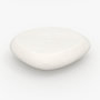 Voir la diapositive 1 : Rendez vous déco Table basse ovale blanche en fibre d'argile effet béton 105 cm-Maui