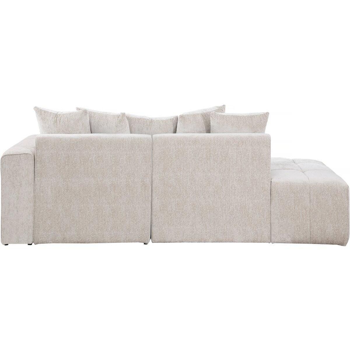 Habitat et Jardin Canapé d'angle en tissu chenille  Haussmann  3 places - Beige