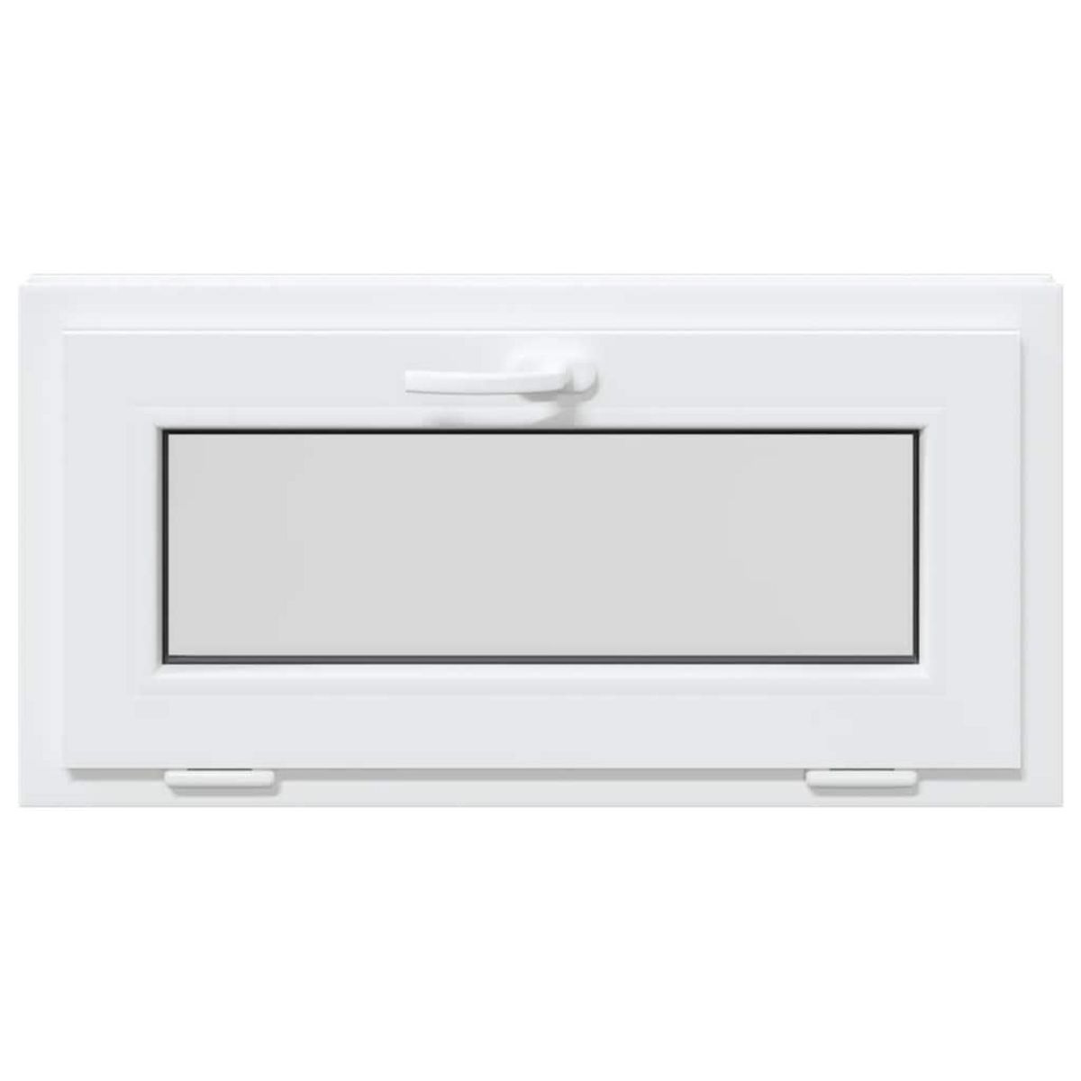 VIDAXL Fenetre de sous-sol RISOR 80x40 cm inclinable 2 vitrages blanc