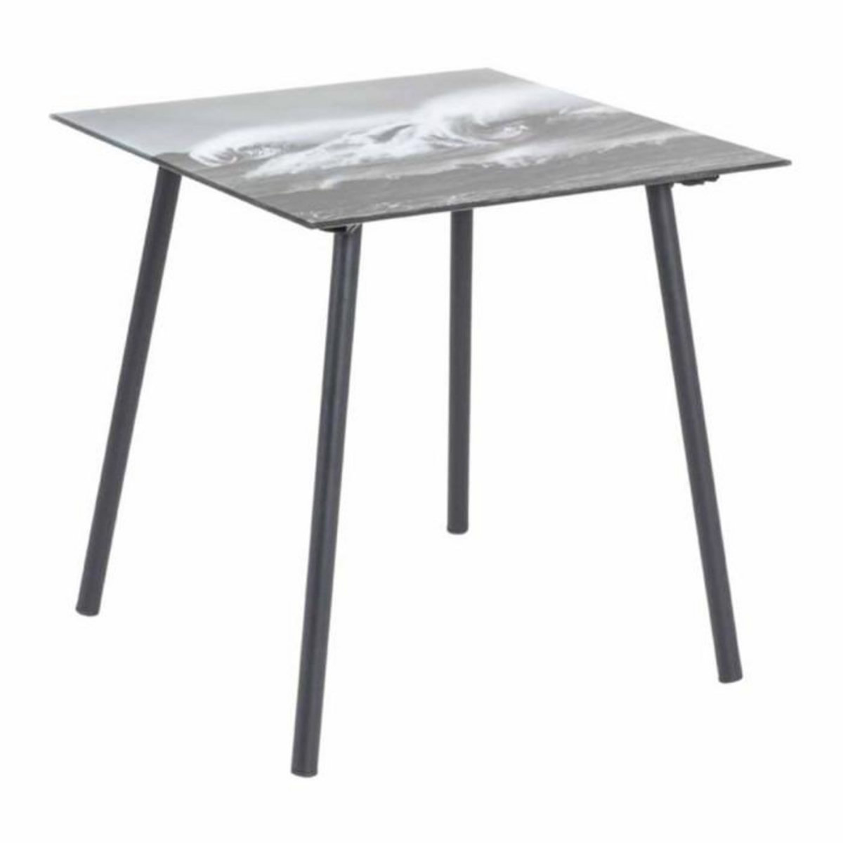 Paris Prix Table d'Appoint Design  Vagues  41cm Noir
