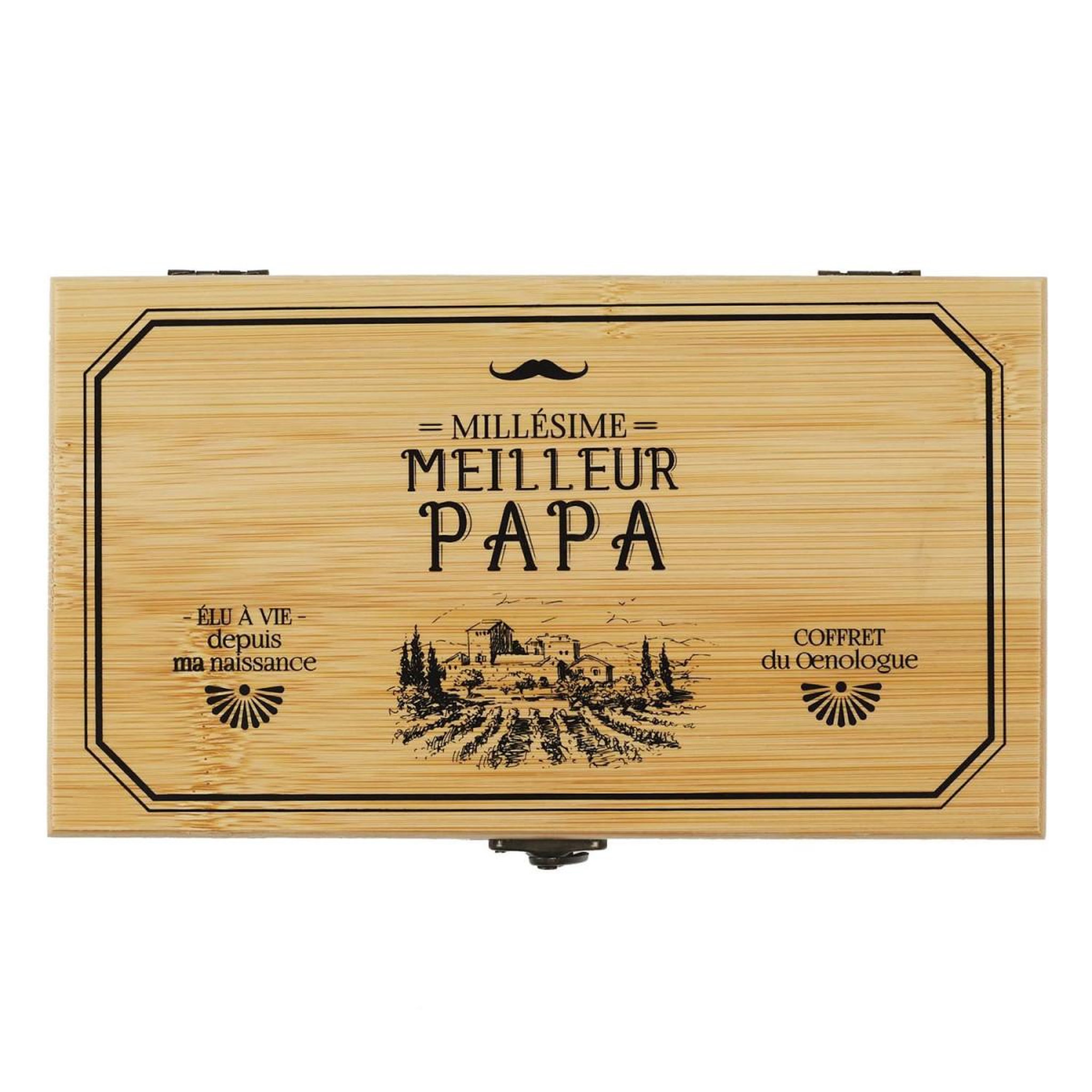 The concept Factory Coffret pour le vin  5 accessoires  24cm naturel