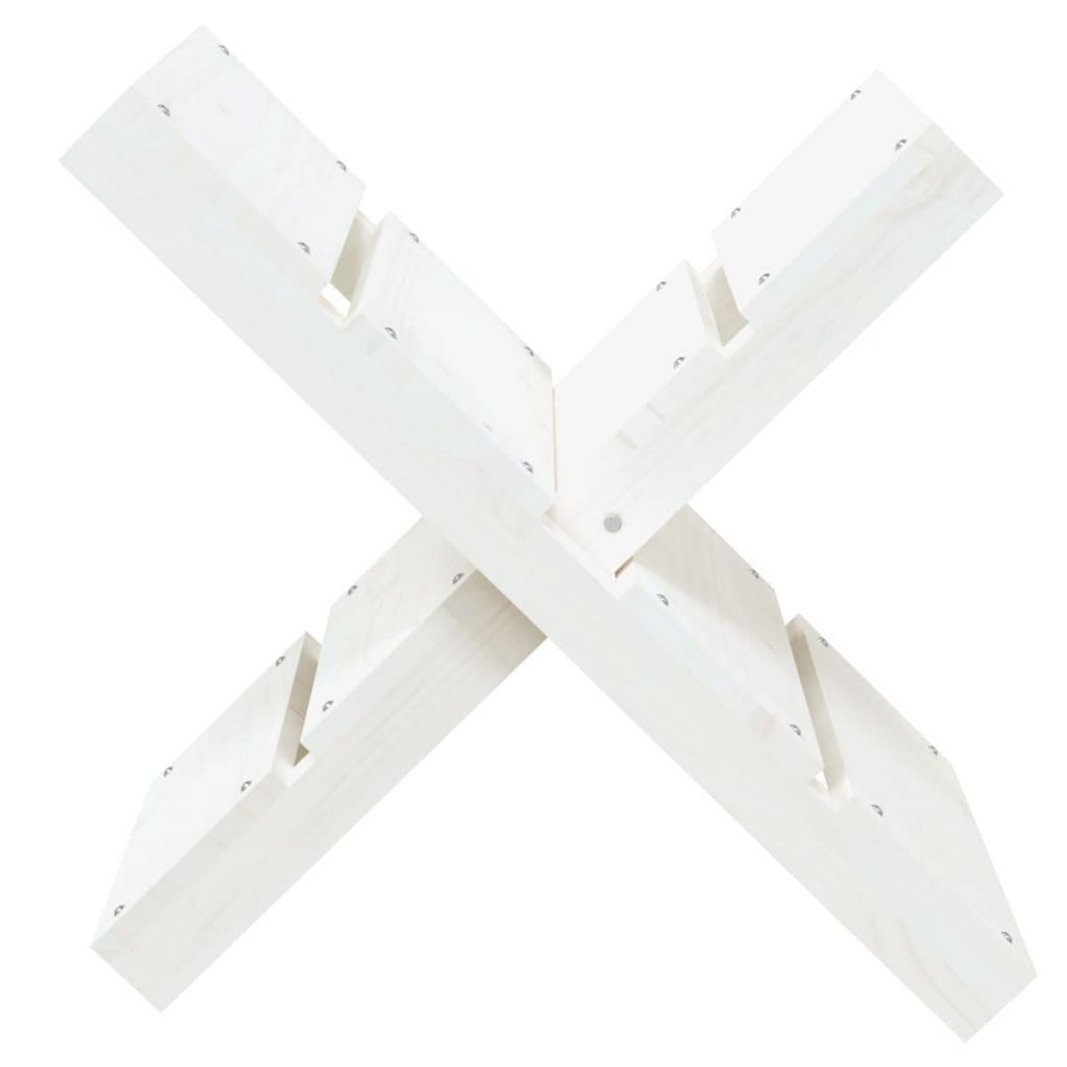 VIDAXL Porte-buches Blanc 47x39,5x48 cm Bois massif de pin
