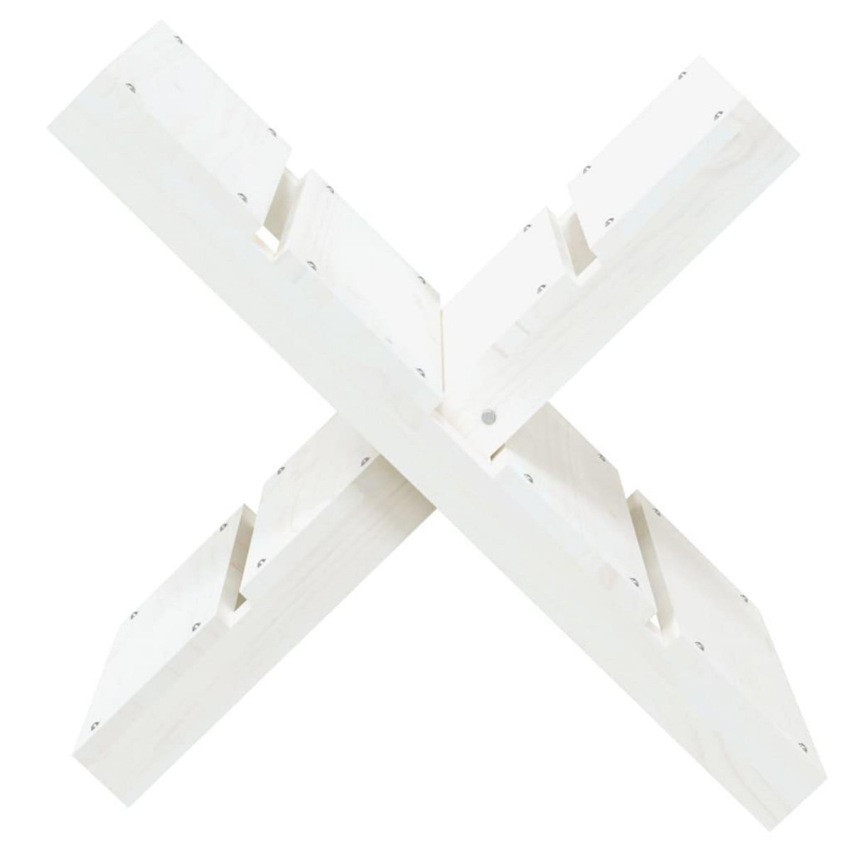 VIDAXL Porte-buches Blanc 47x39,5x48 cm Bois massif de pin