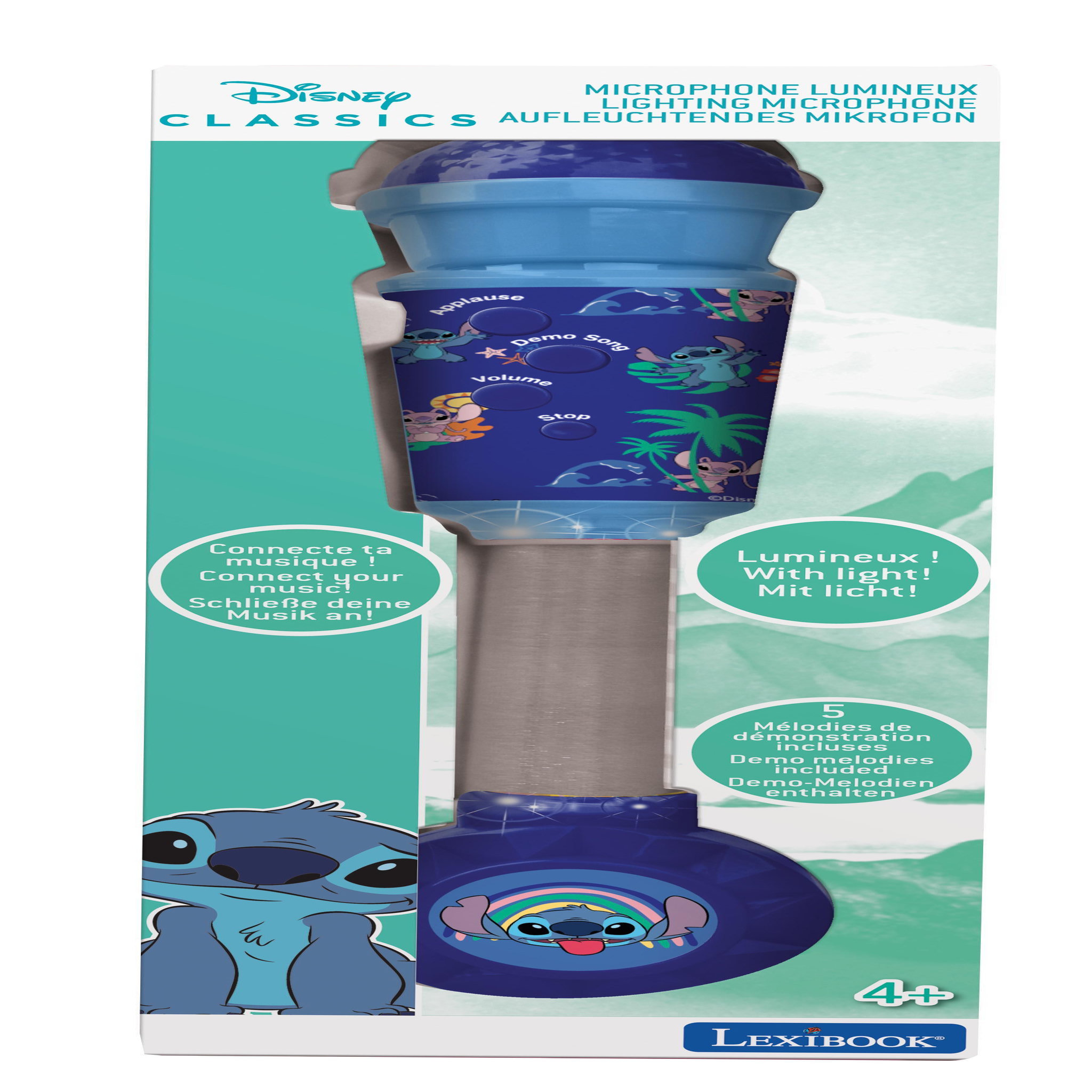 Voir la diapositive 3 : Lexibook Microphone Stitch avec tube lumineux et enceinte
