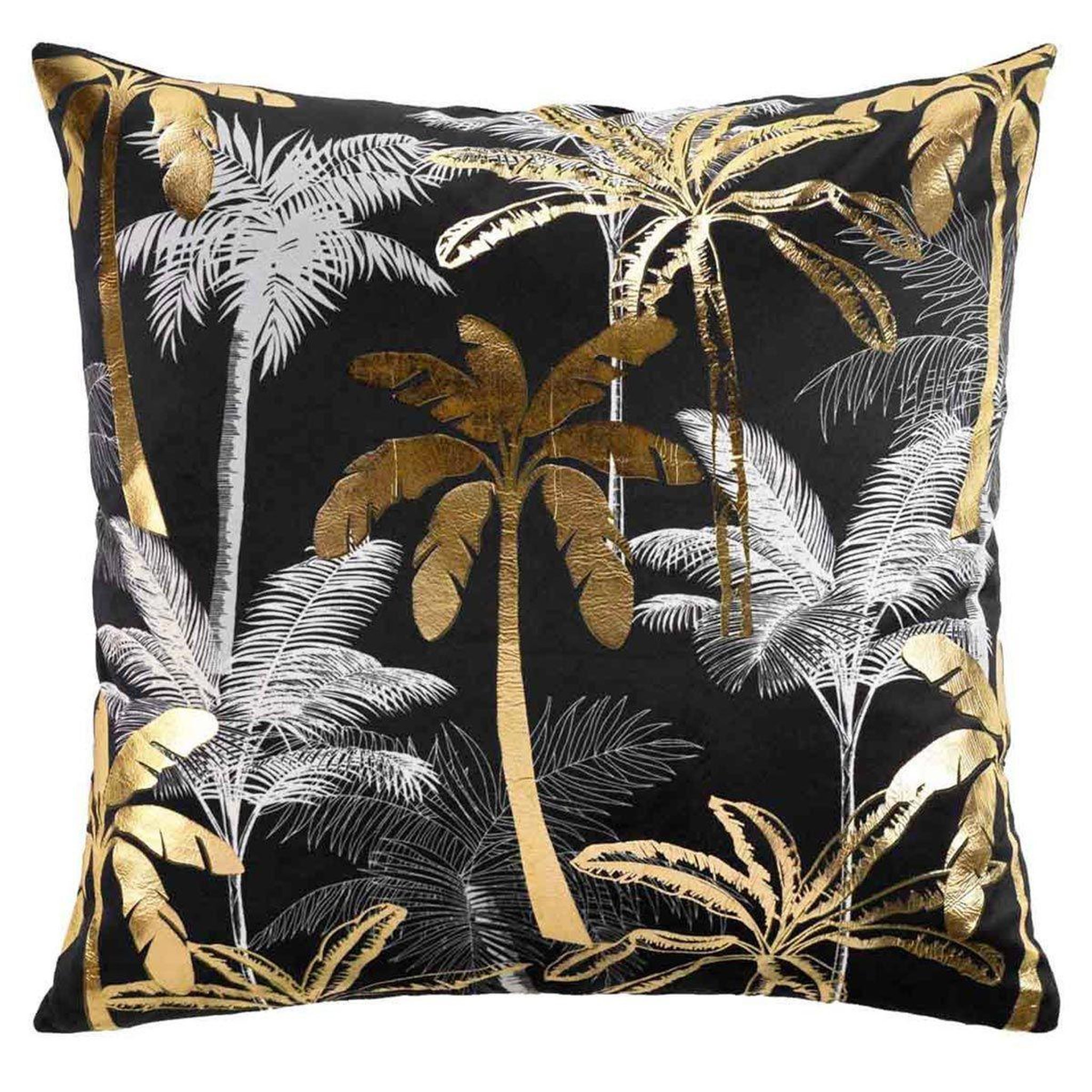 Douceur d'Intérieur Housse de coussin  feanor  60x60cm noir & or