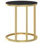 Voir la diapositive 4 : VIDAXL Table d'appoint Dore et noir 45 cm Verre trempe