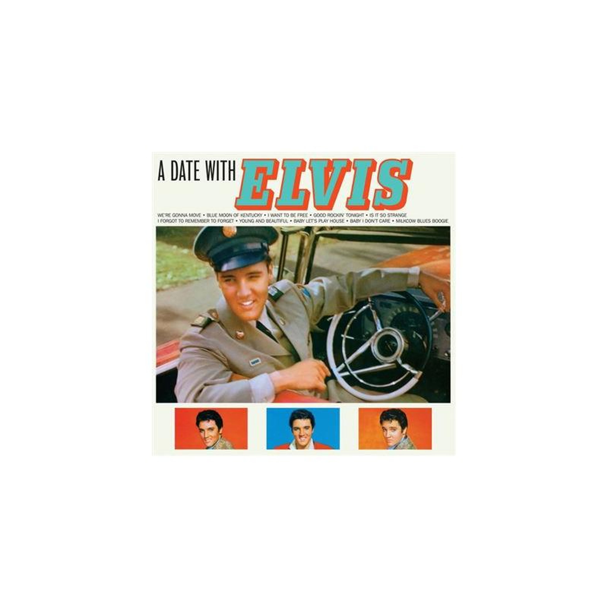 Elvis presley ou vinyle a date with elvis - lp 12  vinyle orange 180 g, album rock avec 4 titres