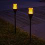 Voir la diapositive 4 : Lumisky Lot de 4 torches solaires FARELY Noir Plastique H80 cm