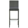 Voir la diapositive 4 : VIDAXL Ensemble de bar de jardin avec coussins 3 pcs Gris