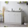 Voir la diapositive 1 : Meuble de cuisine sous évier 3 portes L120 cm PRIXY