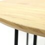 The Home Deco Factory Table basse industrielle bois et métal Maverick - Diam. 70 x H. 45 cm - Noir