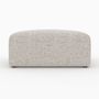 Voir la diapositive 4 : Rendez vous déco Canapé modulable en tissu beige 3 places avec pouf-Hestia