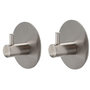 Voir la diapositive 2 : Paris Prix Lot de 2 Patères Adhésives Rondes  Fixeo  5cm Chrome