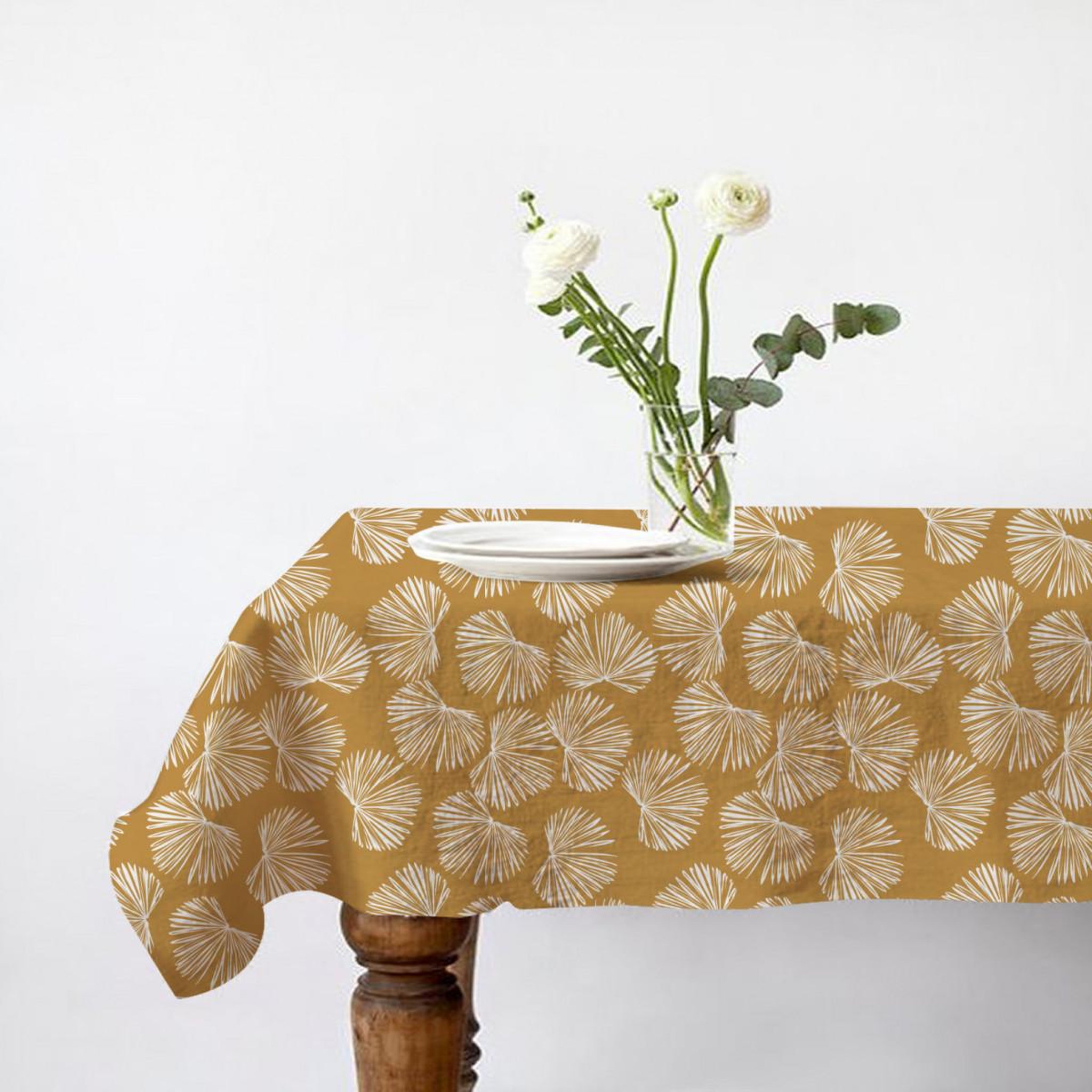 FUTURE HOME Nappe carrée anti-taches déperlante champêtre 140x140cm virginie