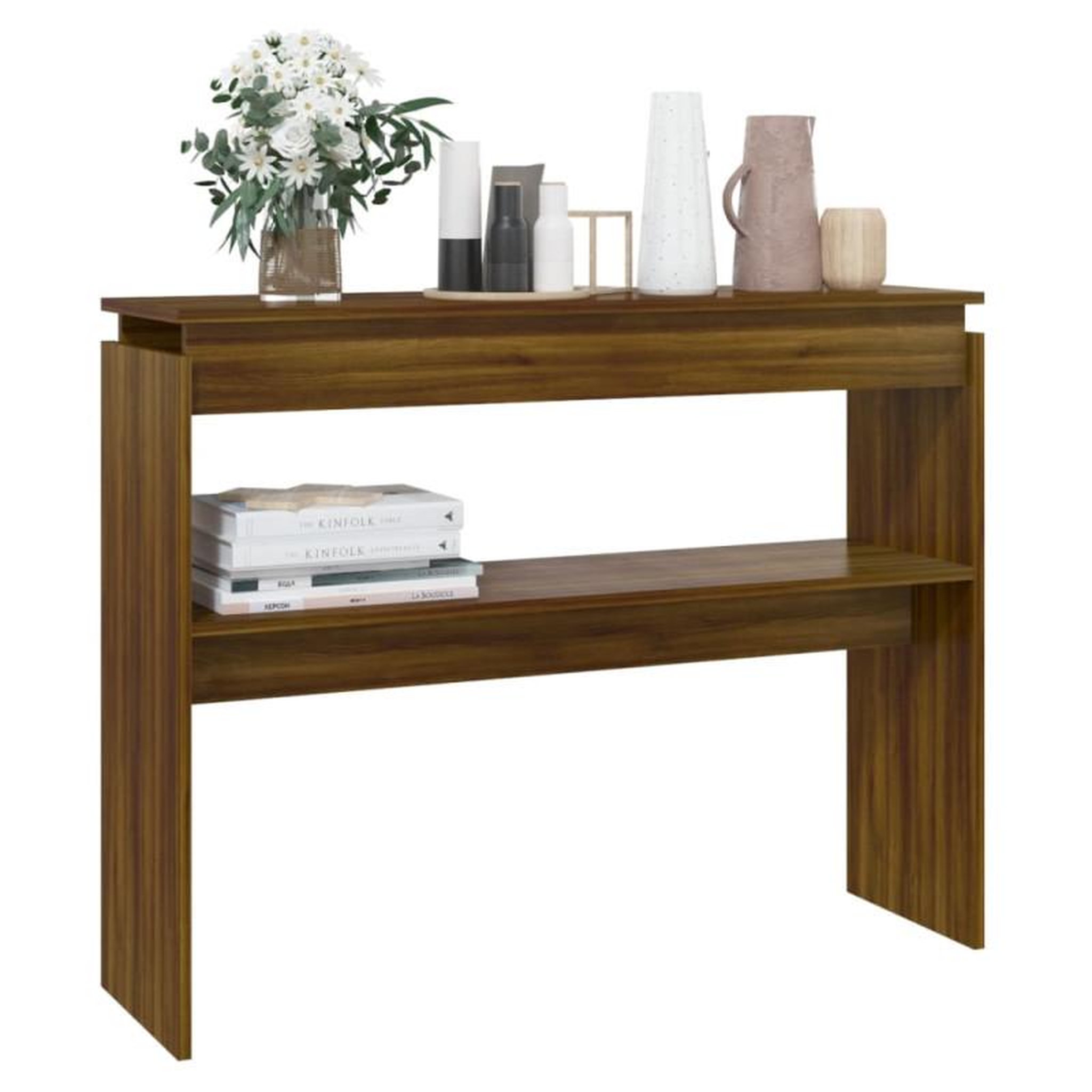 Voir la diapositive 5 : VIDAXL Table console Chêne marron 102x30x80 cm Bois d ingénierie