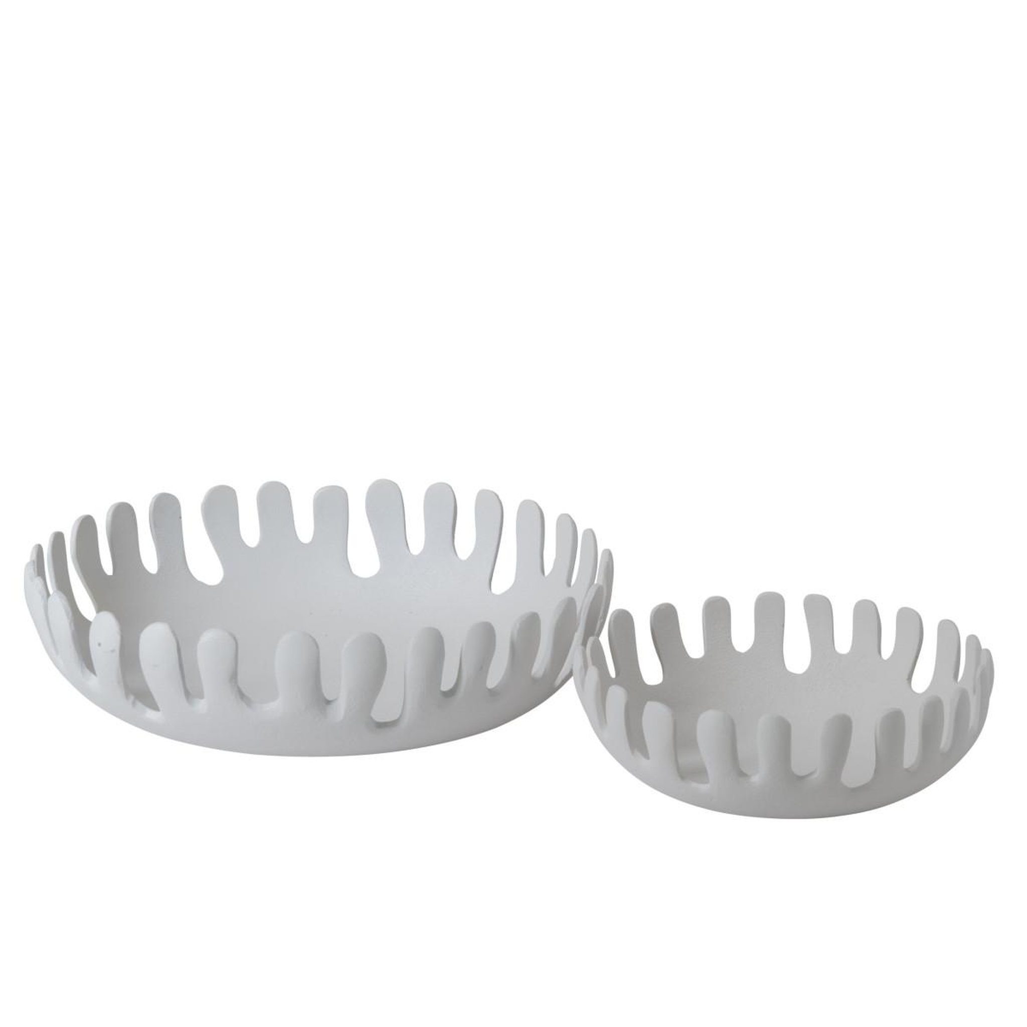 Voir la diapositive 2 : J-LINE Coupe déco design  corolla  32cm blanc