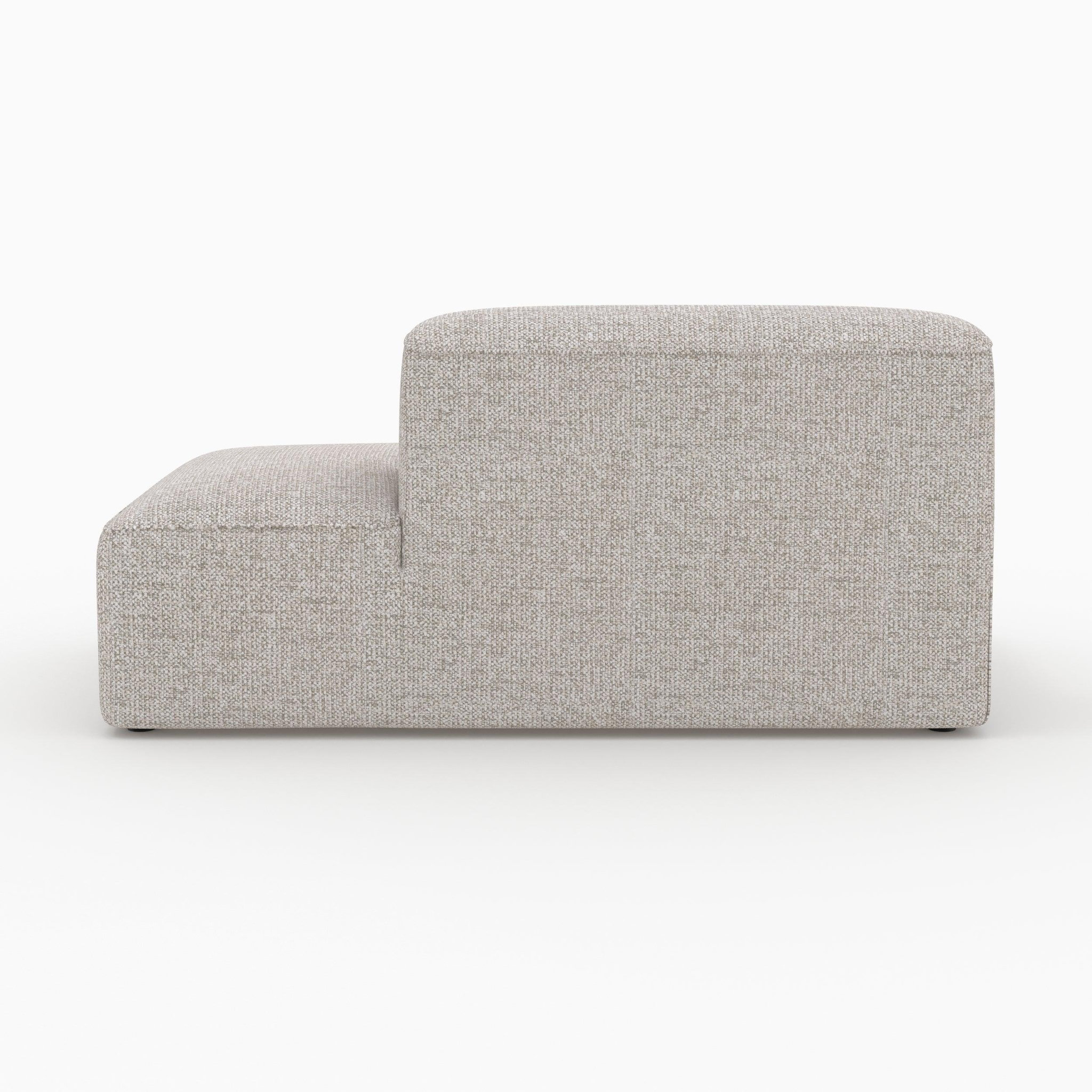 Voir la diapositive 3 : MAISON PAVANE Canapé d'angle gauche modulable en tissu beige-hestia